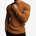 Maglione a righe girocollo a maniche lunghe da uomo
