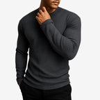Maglione a righe girocollo a maniche lunghe da uomo