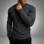 Maglione a righe girocollo a maniche lunghe da uomo