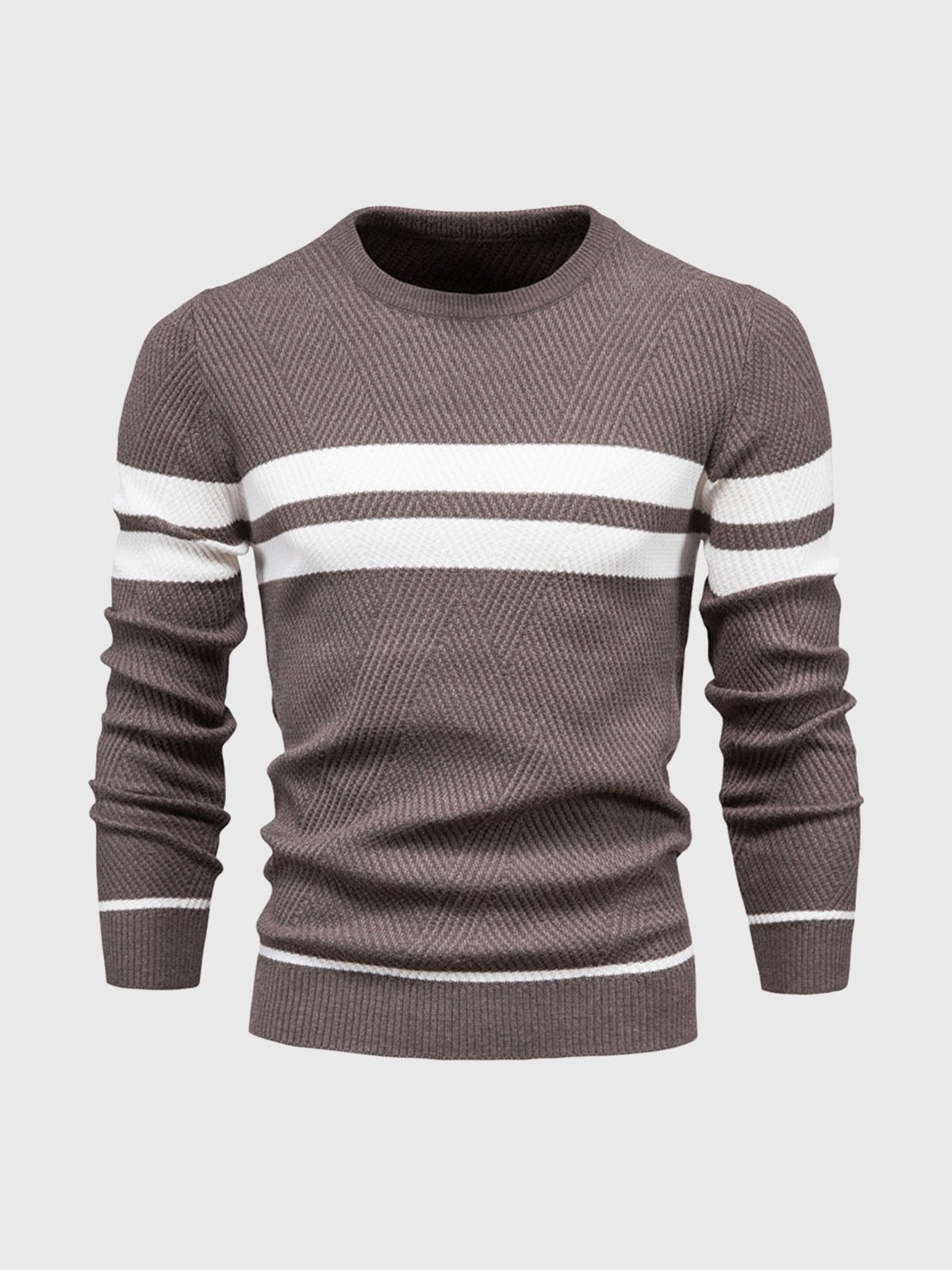Maglione girocollo a righe da uomo: moderno e confortevole