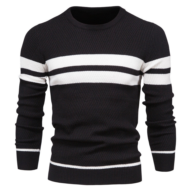 Maglione girocollo a righe da uomo: moderno e confortevole