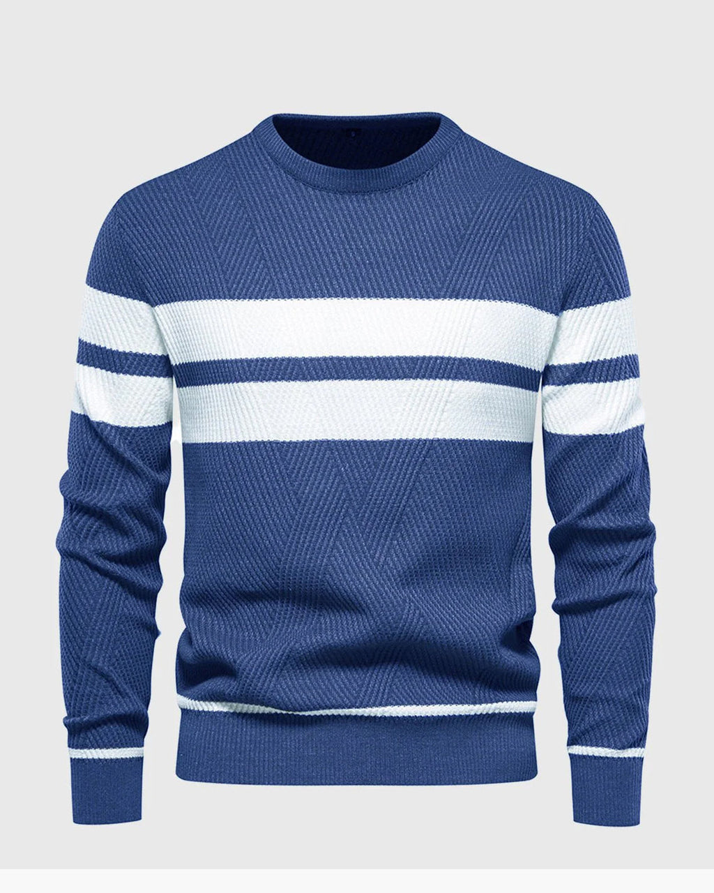 Maglione girocollo a righe da uomo: moderno e confortevole
