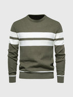 Maglione girocollo a righe da uomo: moderno e confortevole