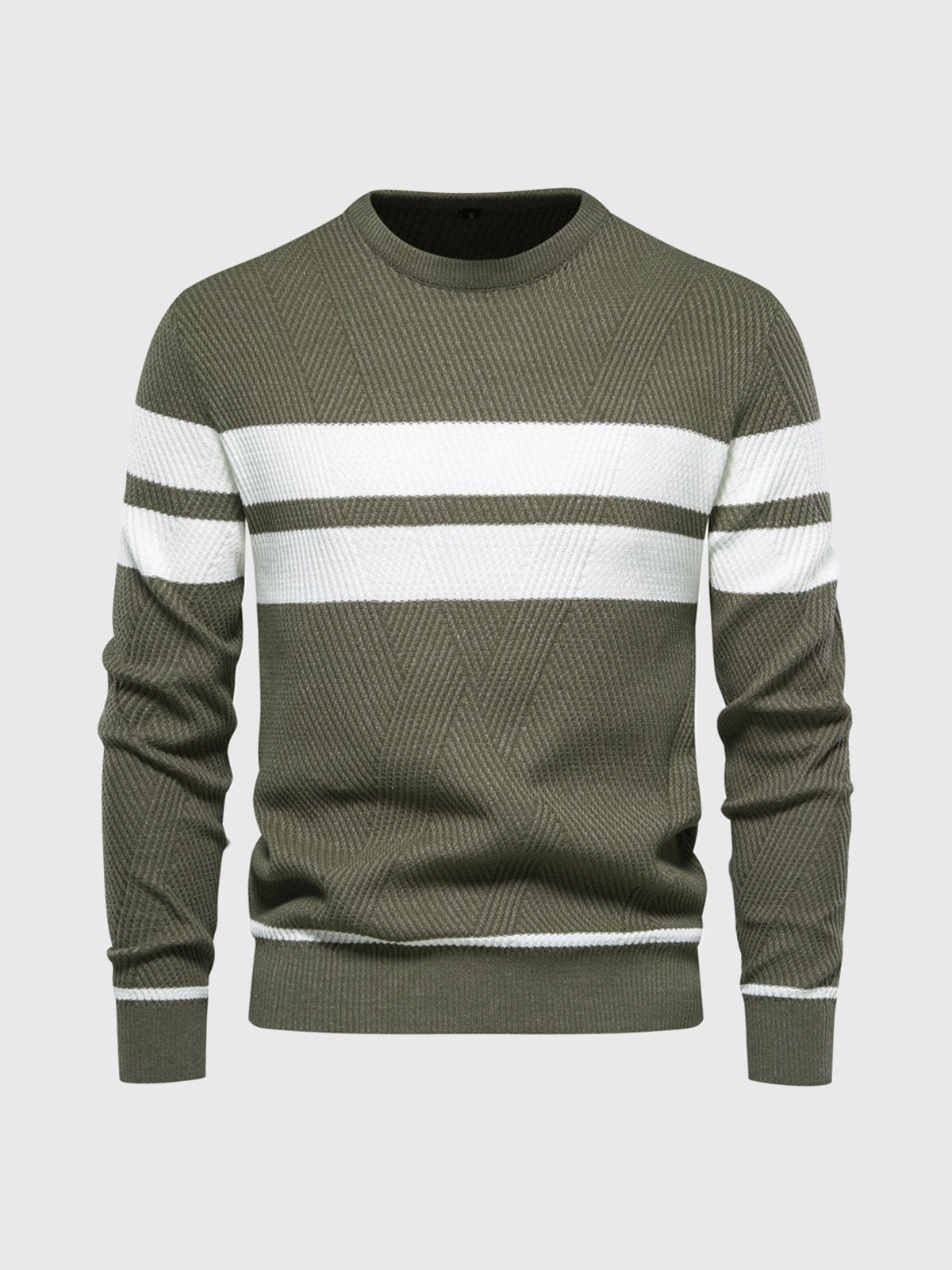 Maglione girocollo a righe da uomo: moderno e confortevole
