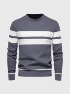 Maglione girocollo a righe da uomo: moderno e confortevole