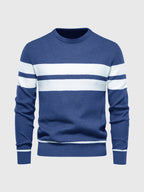 Maglione girocollo a righe da uomo: moderno e confortevole