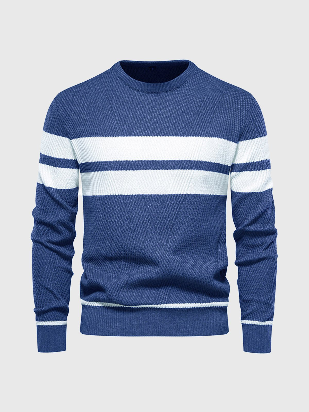 Maglione girocollo a righe da uomo: moderno e confortevole