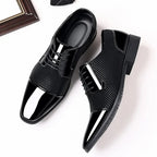 Scarpe eleganti Oxford in maglia fantasia da uomo