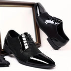 Scarpe eleganti Oxford in maglia fantasia da uomo