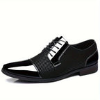 Scarpe eleganti Oxford in maglia fantasia da uomo