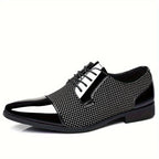 Scarpe eleganti Oxford in maglia fantasia da uomo
