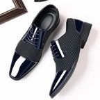 Scarpe eleganti Oxford in maglia fantasia da uomo