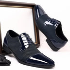 Scarpe eleganti Oxford in maglia fantasia da uomo