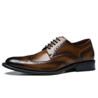Scarpe eleganti Oxford brogue in pelle premium da uomo