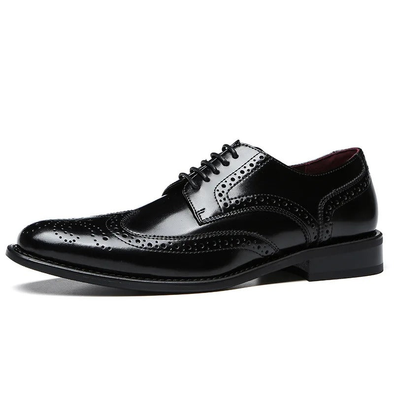 Scarpe eleganti Oxford brogue in pelle premium da uomo