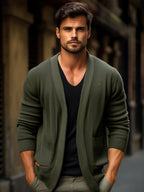 Cardigan tascabile Ravenna da uomo: strati semplici e stile raffinato