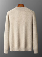 Raffinato cardigan a strati con zip frontale da uomo