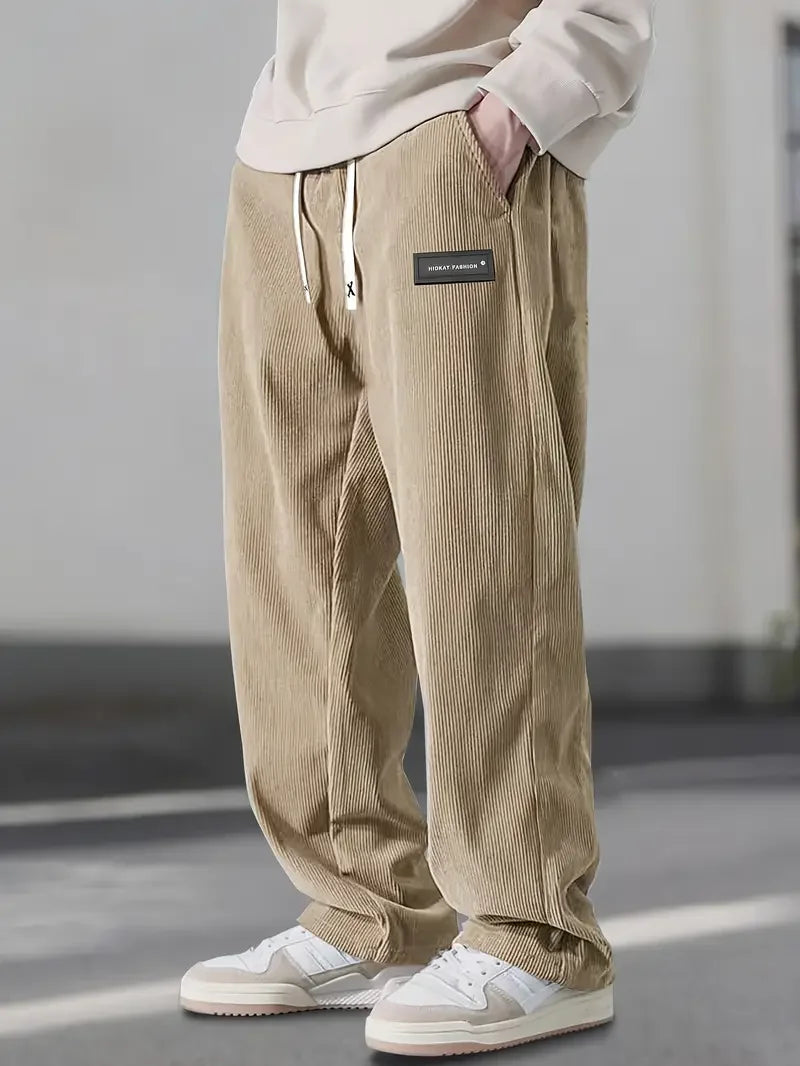 Pantaloni cargo da uomo in velluto a coste - Vestibilità comoda con tasche