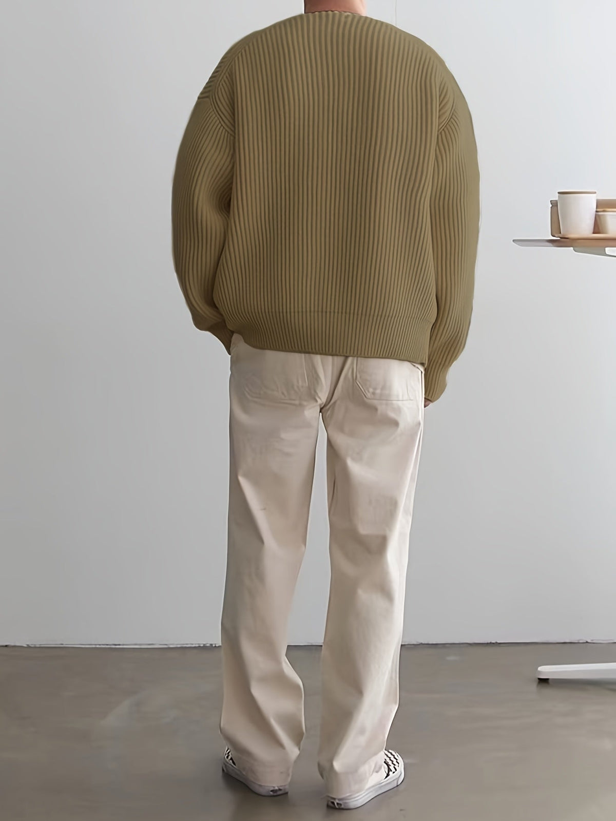 Maglione rilassato da uomo con mezza zip a righe per un comfort moderno