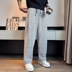 Pantaloni lounge da uomo in morbida maglia affusolata spazzolata