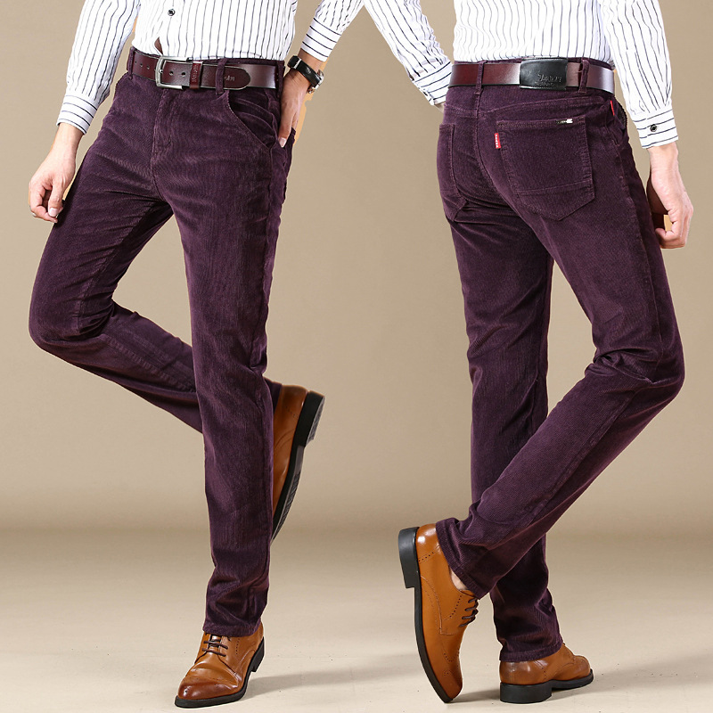 Pantaloni da uomo in velluto a coste elasticizzati per un comfort che dura tutto il giorno