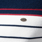 Maglione pullover girocollo a righe da uomo