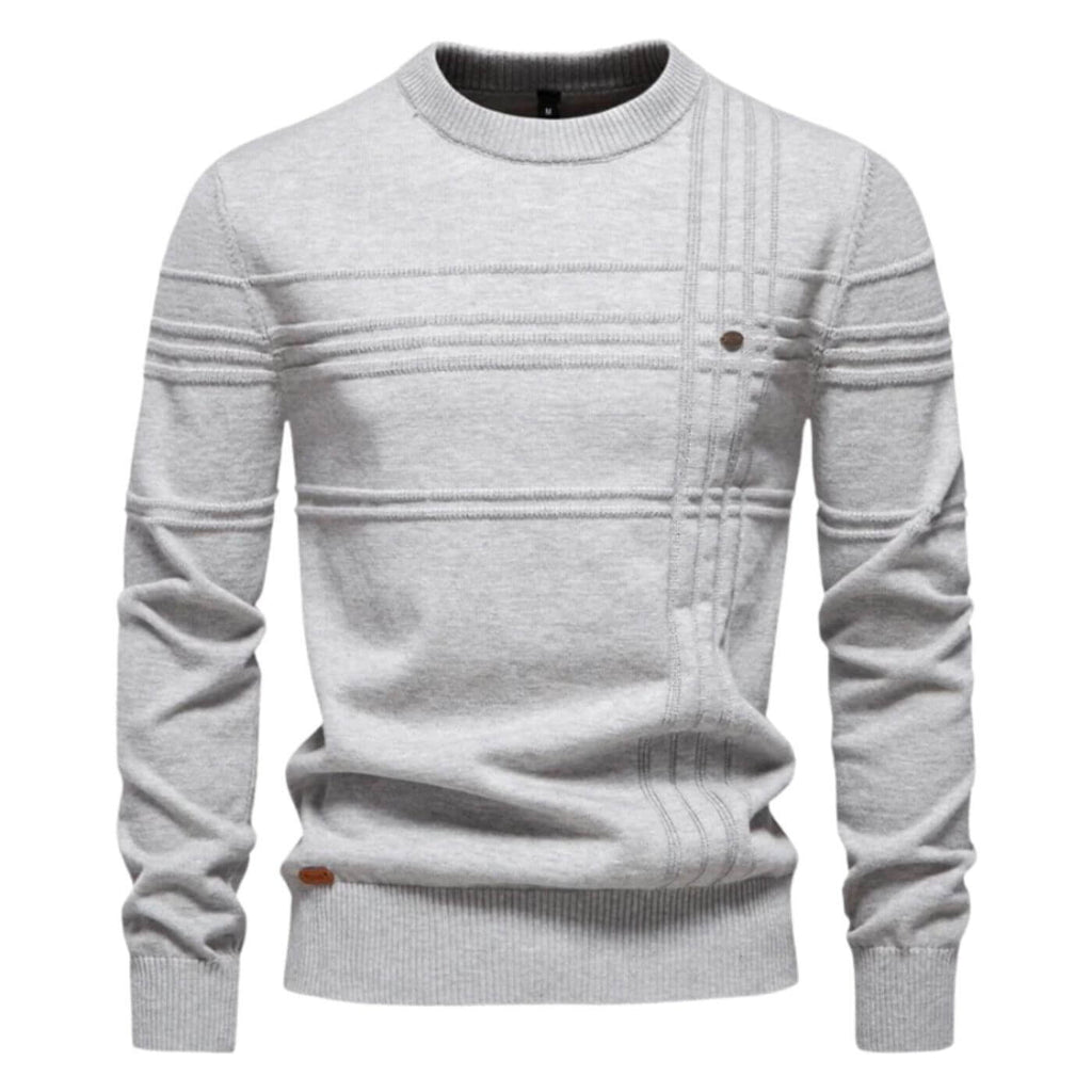Maglione casual elegante da uomo con dettagli della linea raffinata