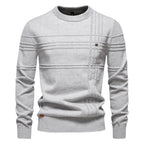 Maglione casual elegante da uomo con dettagli della linea raffinata