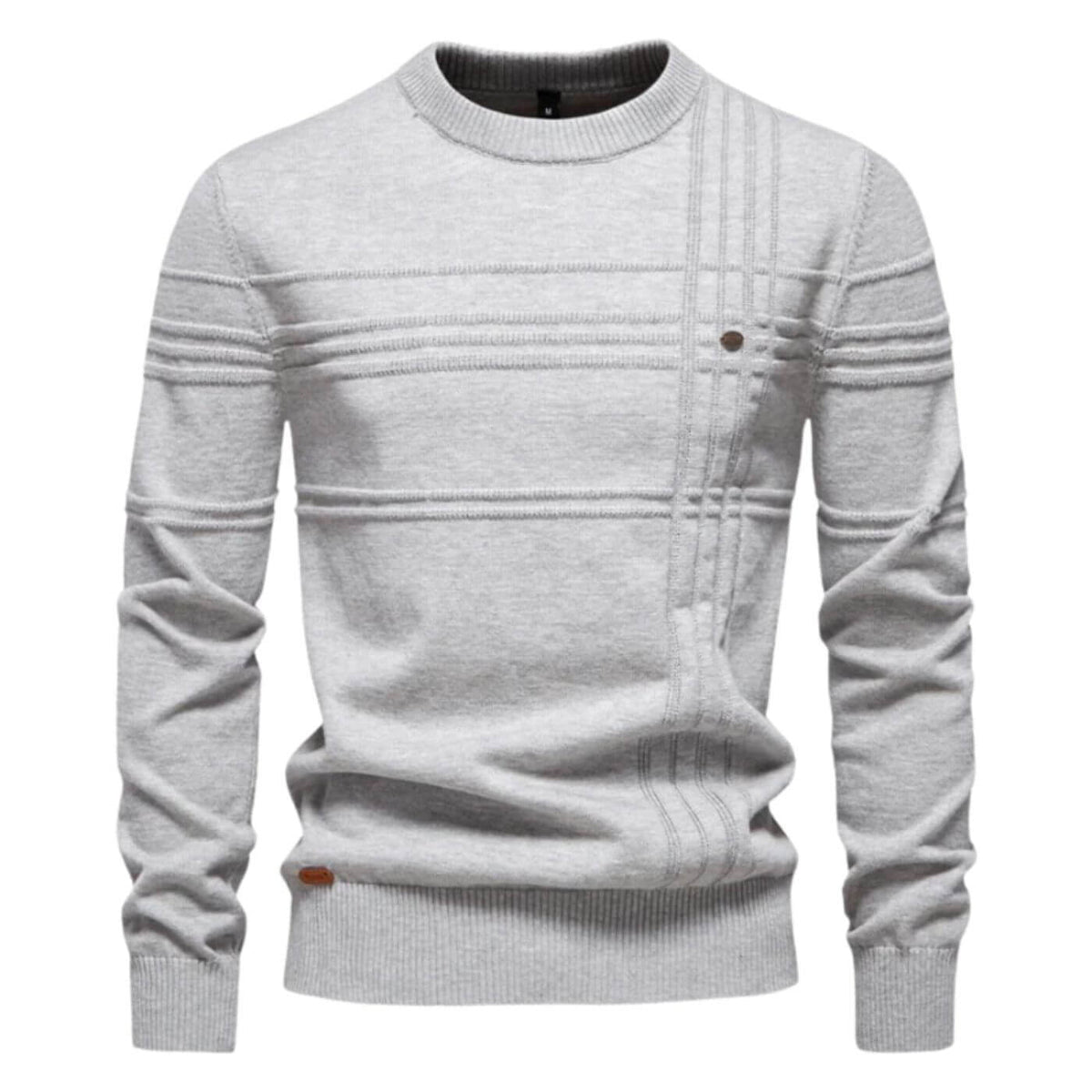 Maglione casual elegante da uomo con dettagli della linea raffinata