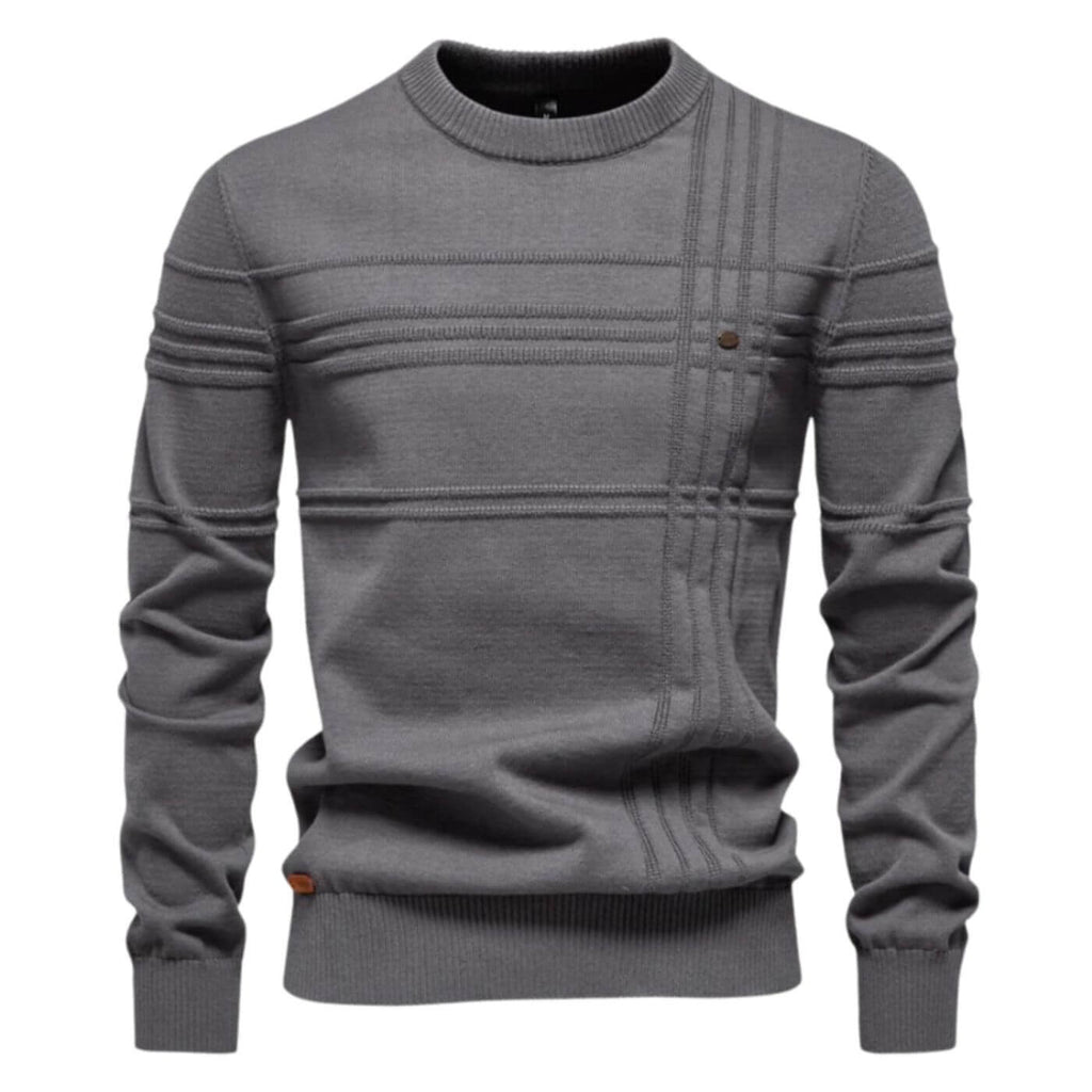 Maglione casual elegante da uomo con dettagli della linea raffinata