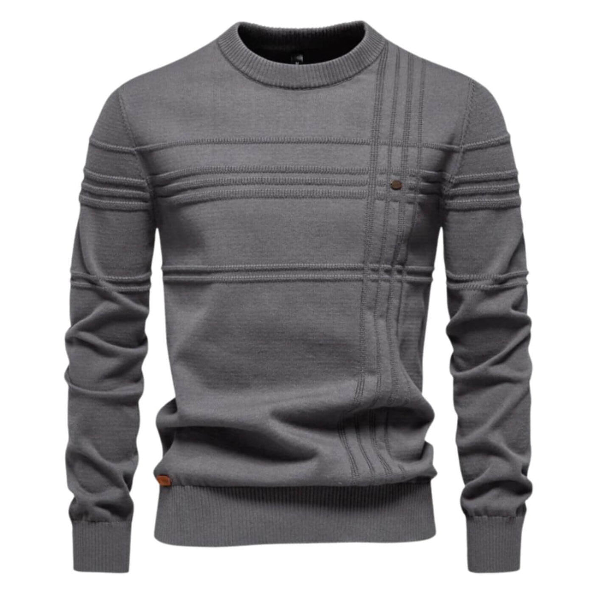 Maglione casual elegante da uomo con dettagli della linea raffinata