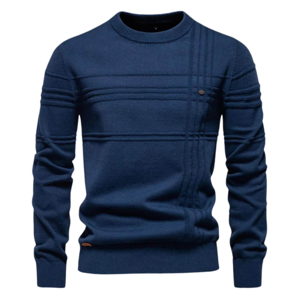 Maglione casual elegante da uomo con dettagli della linea raffinata