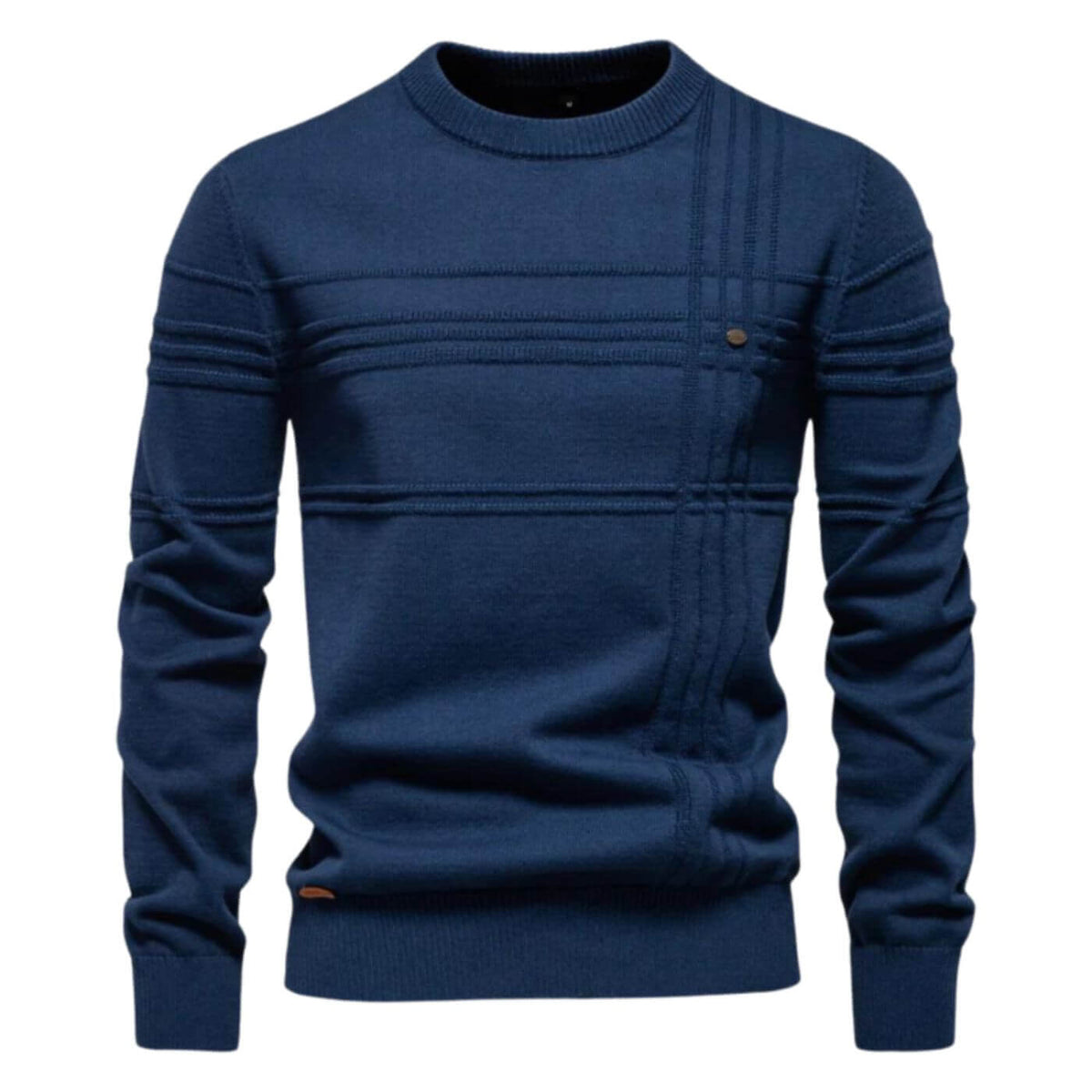 Maglione casual elegante da uomo con dettagli della linea raffinata