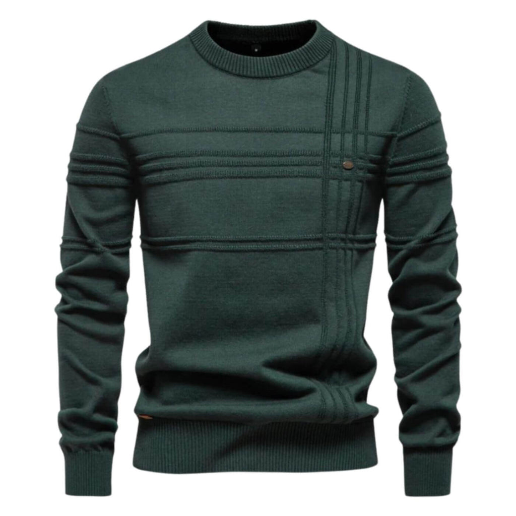 Maglione casual elegante da uomo con dettagli della linea raffinata