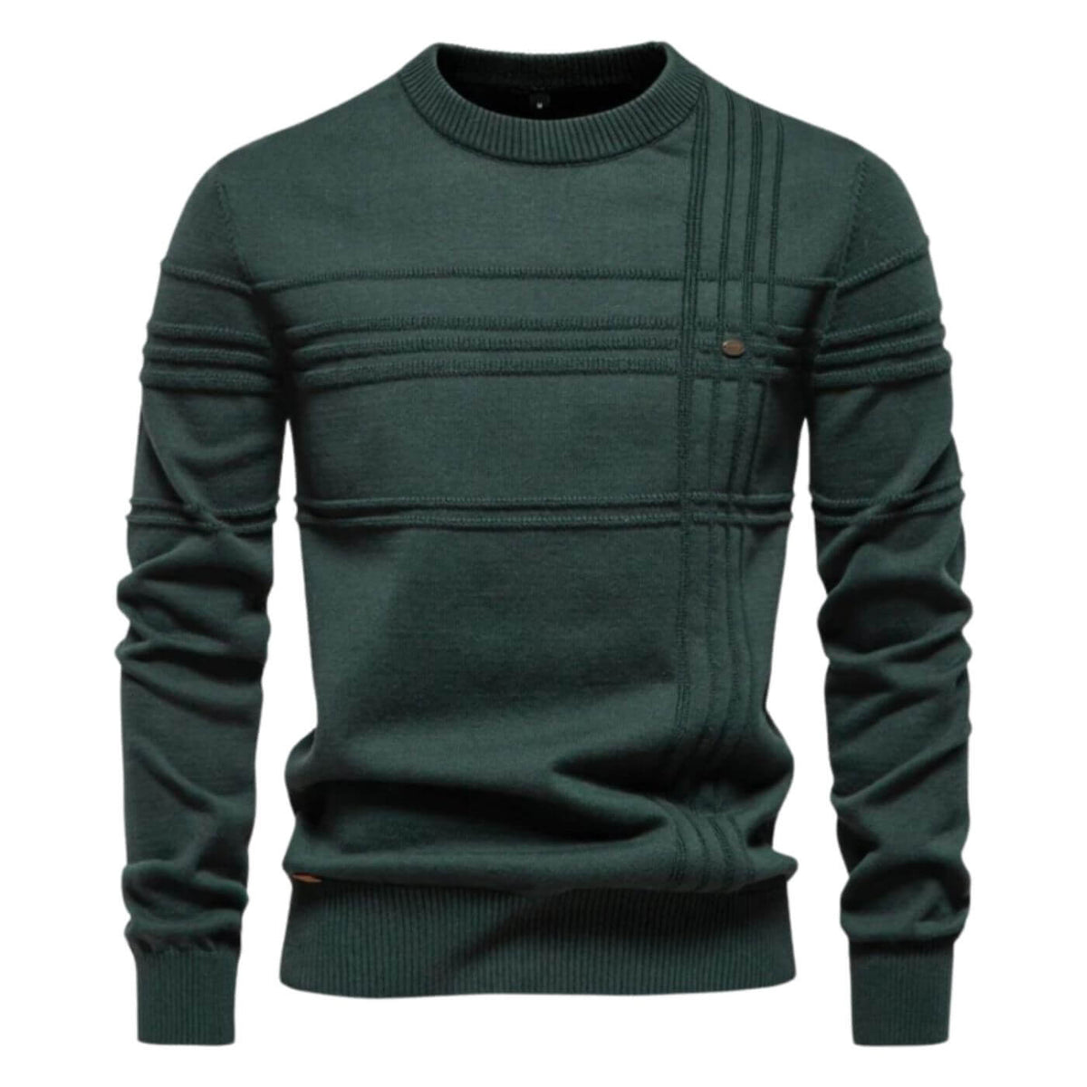 Maglione casual elegante da uomo con dettagli della linea raffinata
