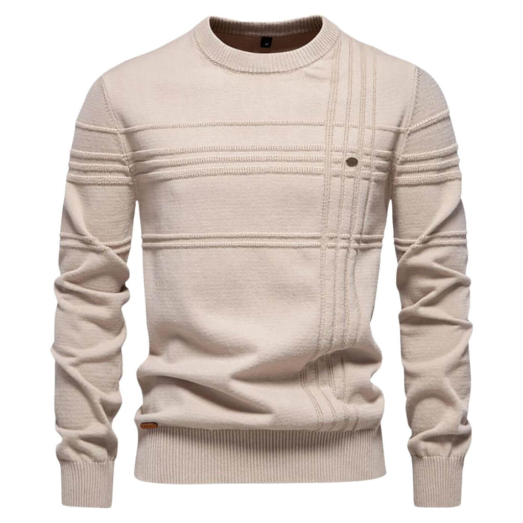 Maglione casual elegante da uomo con dettagli della linea raffinata