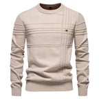 Maglione casual elegante da uomo con dettagli della linea raffinata