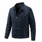 Giacca autunnale elegante da uomo con motivo a rombi