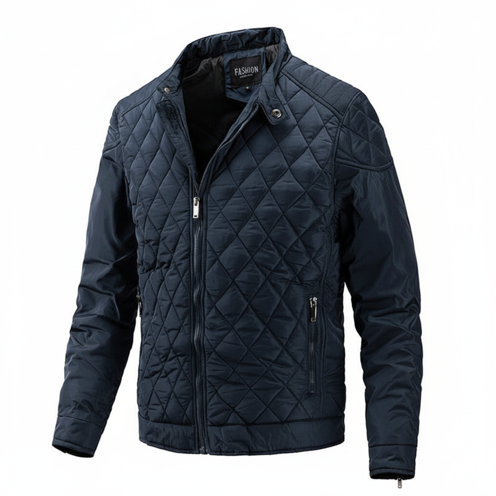 Giacca autunnale elegante da uomo con motivo a rombi