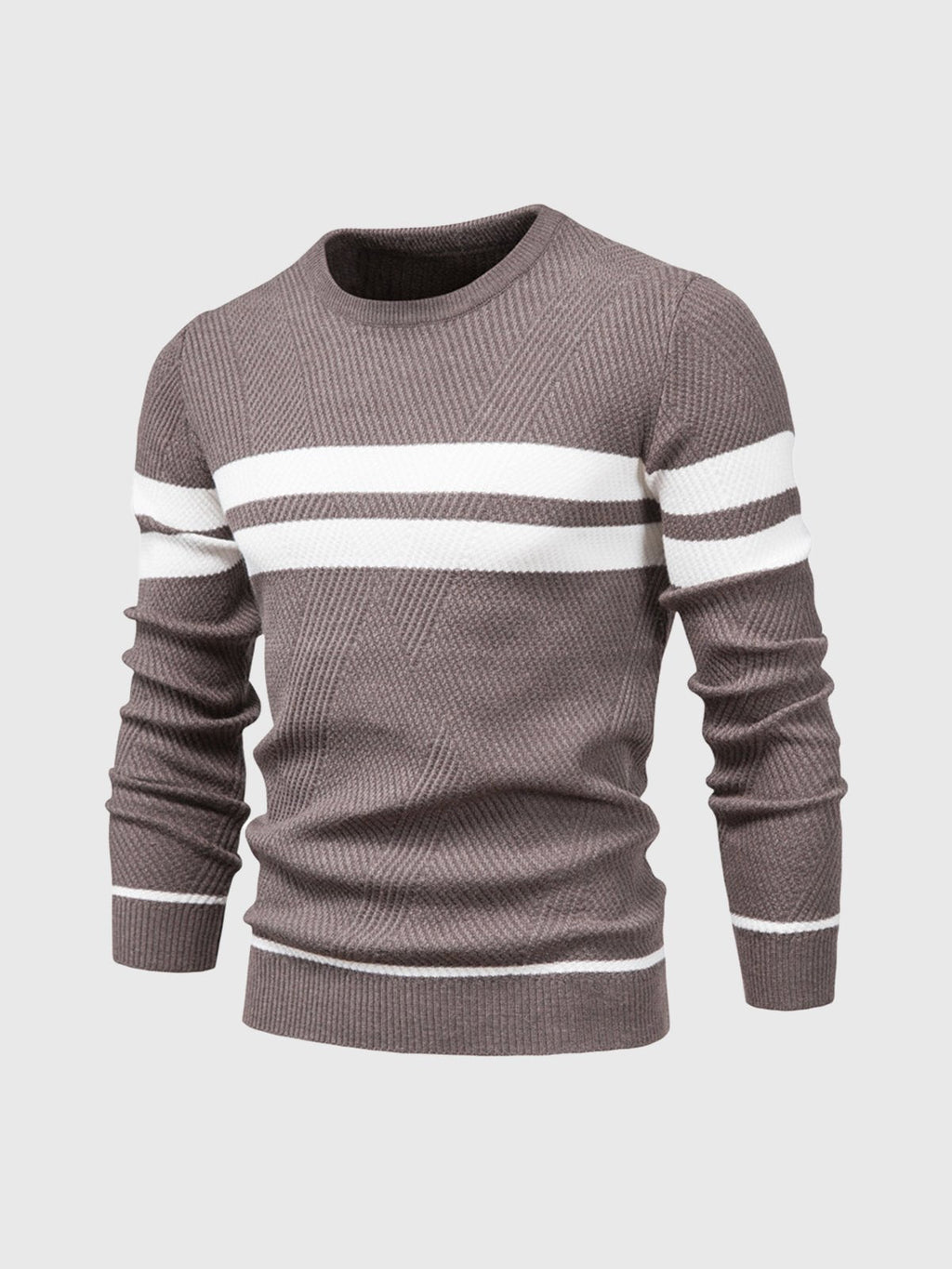 Maglione girocollo a righe alla moda da uomo: comfort per tutto il giorno