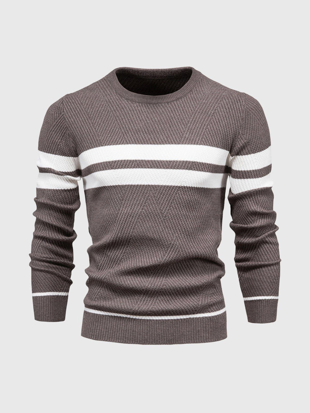 Maglione girocollo a righe alla moda da uomo: comfort per tutto il giorno