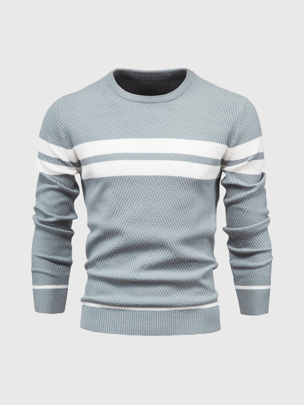 Maglione girocollo a righe alla moda da uomo: comfort per tutto il giorno