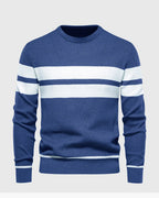 Maglione girocollo a righe alla moda da uomo: comfort per tutto il giorno