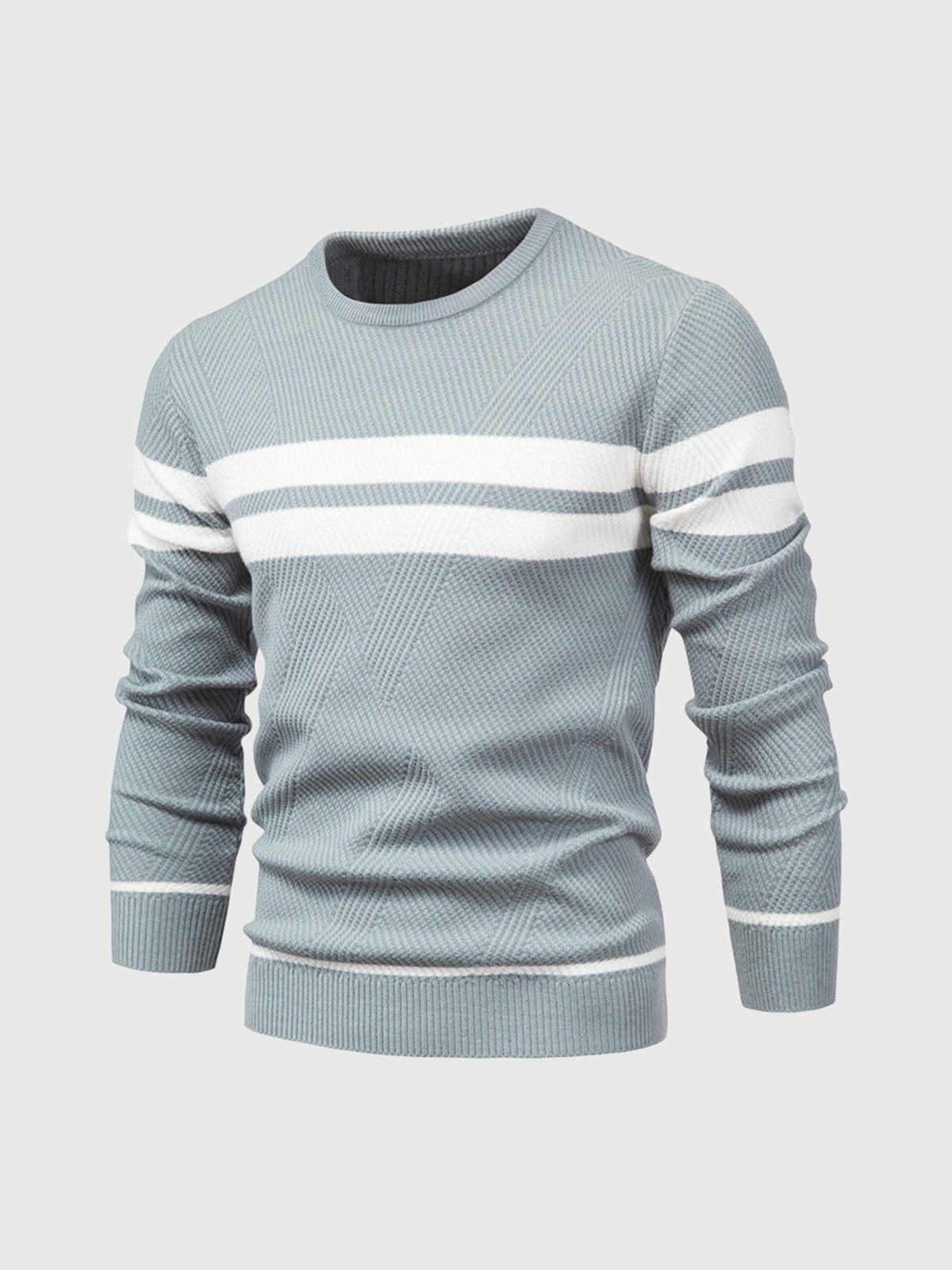 Maglione girocollo a righe alla moda da uomo: comfort per tutto il giorno