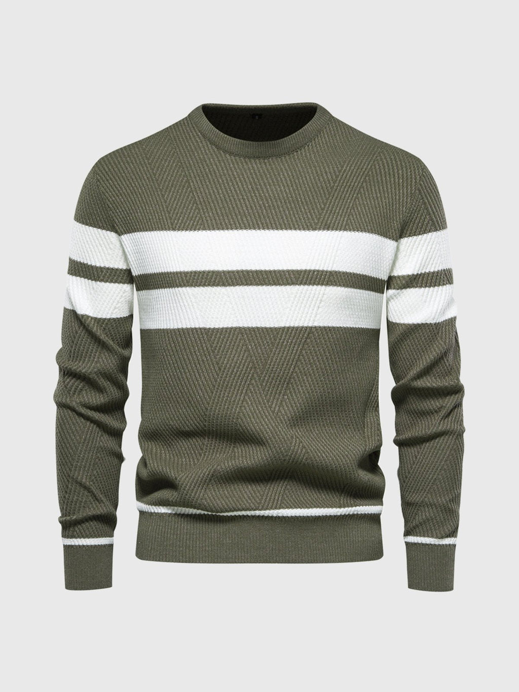 Maglione girocollo a righe alla moda da uomo: comfort per tutto il giorno