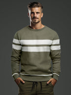 Maglione girocollo a righe alla moda da uomo: comfort per tutto il giorno