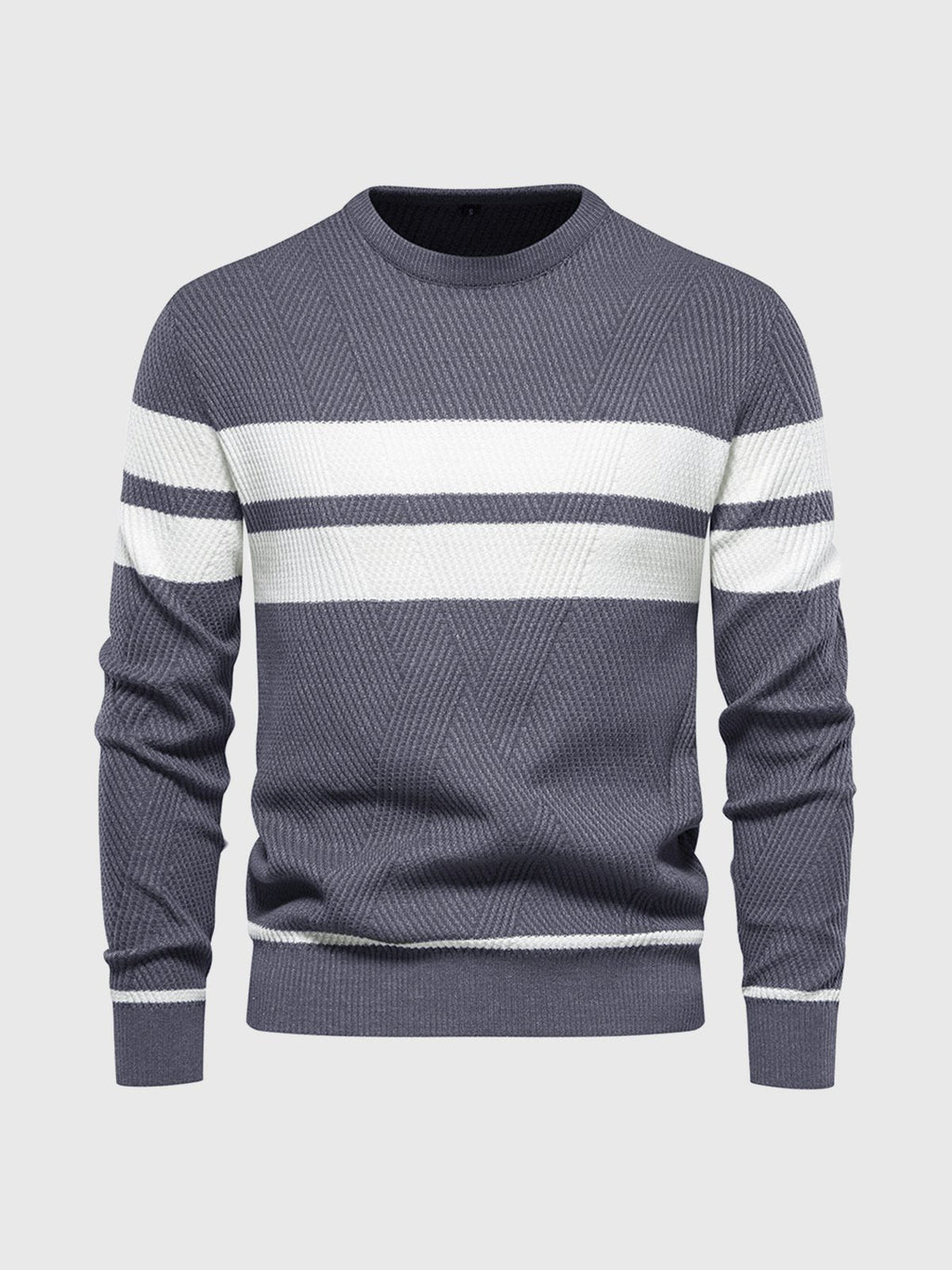 Maglione girocollo a righe alla moda da uomo: comfort per tutto il giorno