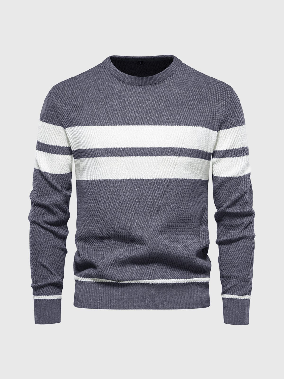 Maglione girocollo a righe alla moda da uomo: comfort per tutto il giorno
