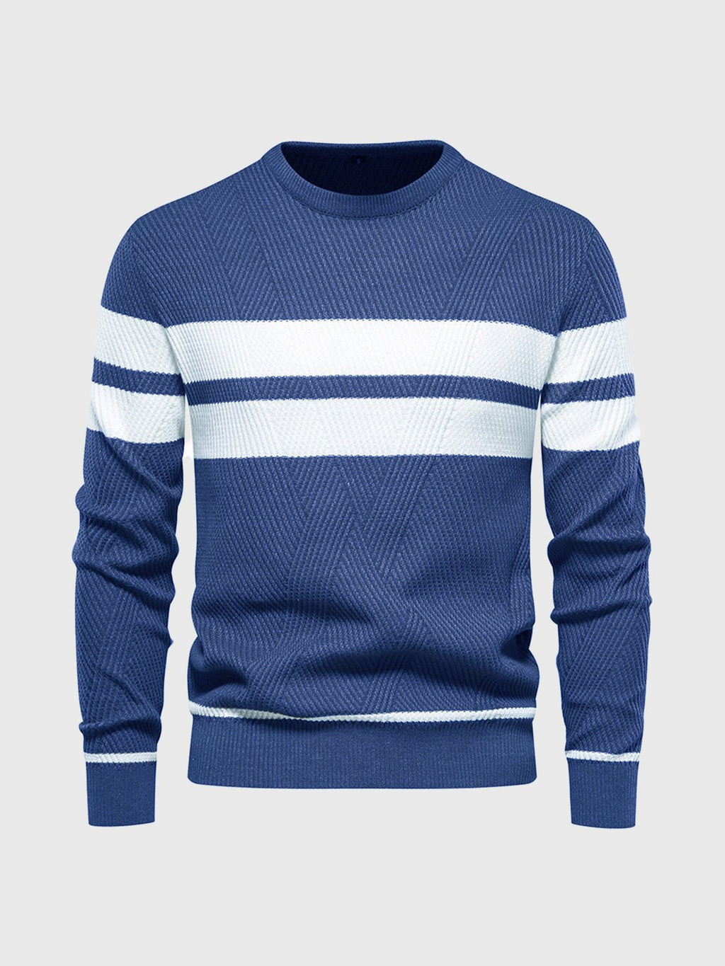 Maglione girocollo a righe alla moda da uomo: comfort per tutto il giorno