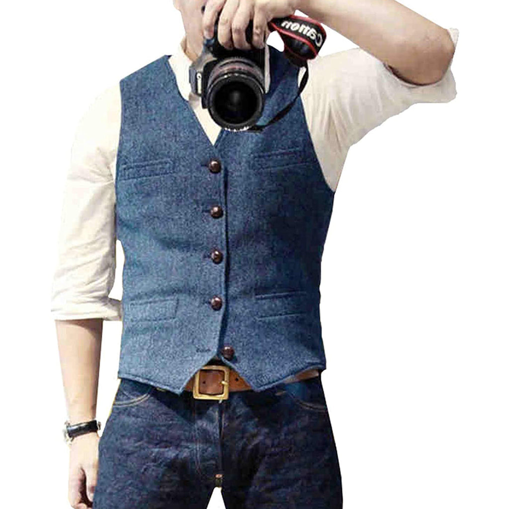 Gilet elegante da uomo in misto lana